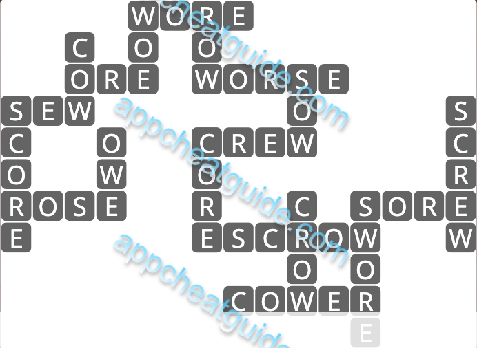 Wordscapes 11424 Shell 4 16 Master answer image answer