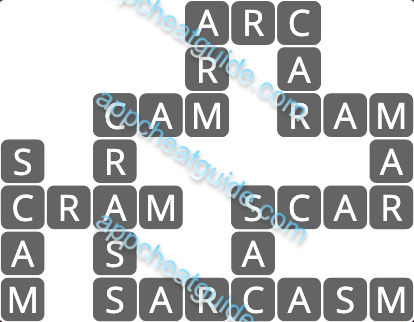 Wordscapes 11607 Pyre 3 7 Master answer image answer