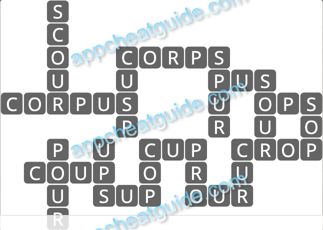 Wordscapes 11795 Crest 5 3 Master answer image answer