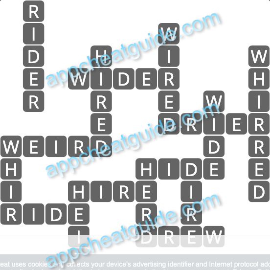 Wordscapes 12842 Mist 9 10 Master answer image answer