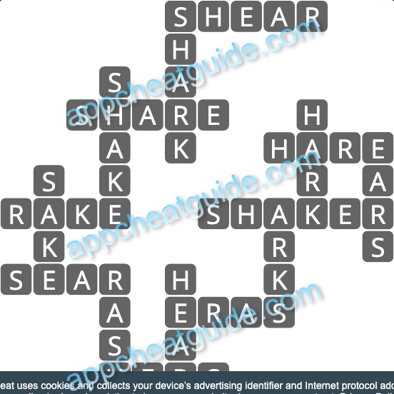 Wordscapes 12854 Curl 6 Master answer image answer