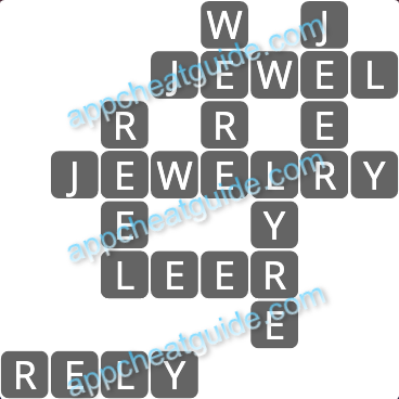 Wordscapes 15094 Pebble 8 6 Master answer image answer