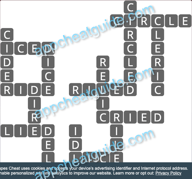 Wordscapes 15445 Slope 2 5 Master answer image answer