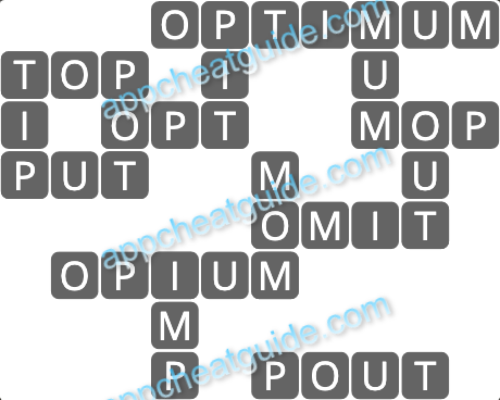 Wordscapes 15487 Opal 2 15 Master answer image answer