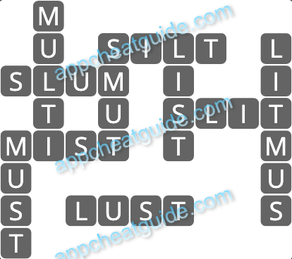 Wordscapes 19588 Bluff 6 4 Master answer image answer