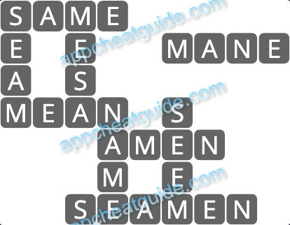 Wordscapes 19601 Opal 4 1 Master answer image answer