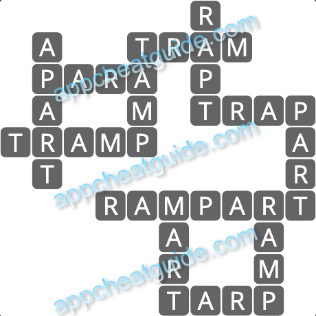 Wordscapes 19764 Ripple 7 4 Master answer image answer