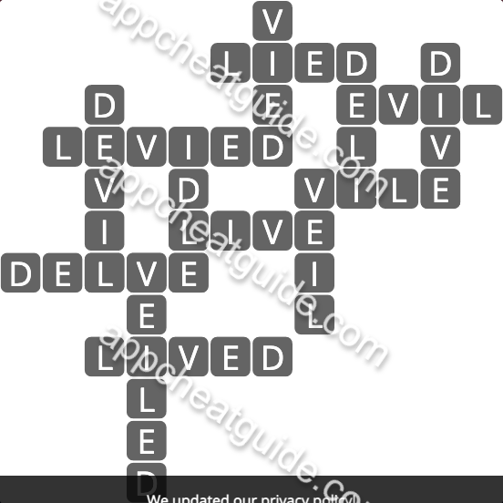 Wordscapes 2416 Ripple 16  Tide answer image answer