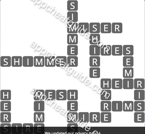 Wordscapes 2504 Curve 8 Passage answer image answer
