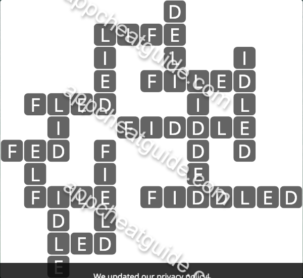 Wordscapes 2506 Curve 10 Passage answer image answer