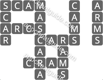 Wordscapes 2605 Lake 13  Air answer image answer