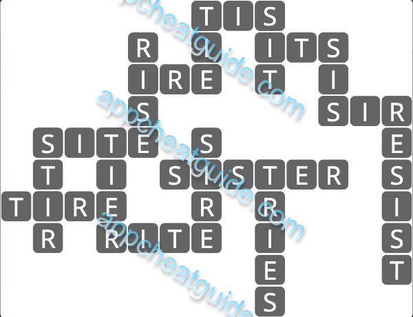 Wordscapes 6454 Sol 6 Master answer image answer