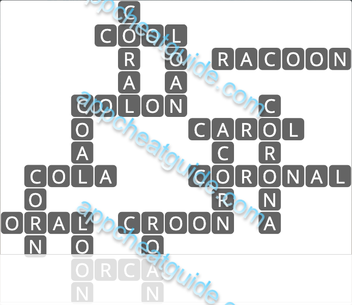 Wordscapes 6603 Mossy 11 Master answer image answer