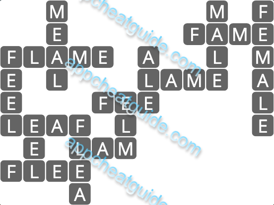 Wordscapes 6949 Gaze 5 Master answer image answer