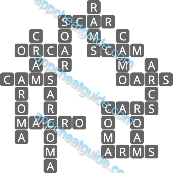 Wordscapes 7138 Palm 2 Master answer image answer